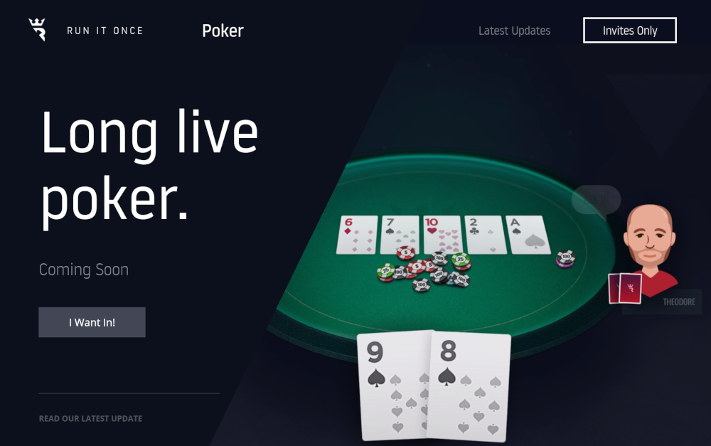 run it once poker site